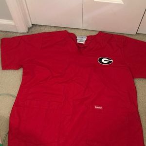 UGA Scrubs - Red Landau - LARGE never worn